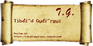 Tibád Györgyi névjegykártya