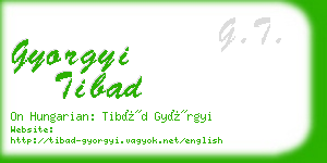 gyorgyi tibad business card